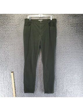 Loft Pants Womens 31/12 Green Corduroy Skinny Stretch